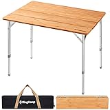 KingCamp Campingtisch Bumbus Klapptisch höhenverstellbar für 4-6 Personen...