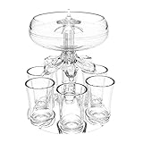 Schnapsglasspender, transparenter 6 Schnapsglasspender und Halter mit...