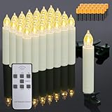 Dixmas 20 stk LED Weihnachtskerzen mit Fernbedienung und Batterien, LED...