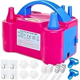 YEPVIE Luftballonpumpe Elektrische, 600W Elektrische Ballonpumpe Kit mit 14...