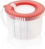 Leifheit 3in1 Messbecher 2,2L Rührbecher mit Sprützschutz und...