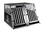 DOGHEAD Hundetransportbox Hundebox Alu Reisebox Transportbox, Double 95 x...