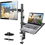 HUANUO Monitor Halterung mit Laptop Arm, Monitor Laptop Halterung für...