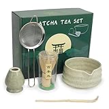 We Make Hope Matcha Whisk Set, 5 Stück,Matcha-Schale mit Ausgießer und...