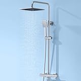 Auralum Thermostat-Duscharmatur komplettset mit Verbrühschutz, Duschsystem...