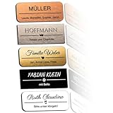 FILIGRAVO Klingelschild - selbstklebendes Schild für Haustür und...