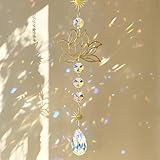 Lotusblüten Sonnenfänger mit Kristallprisma – Sonnenfänger Kristall...