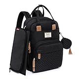 RUVALINO Baby Wickelrucksack Wickeltasche Rucksack mit tragbarer...