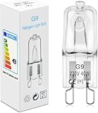 BROTOU 4er Pack G9 Halogenlampen, G9 Halogen Leuchtmittel 40W 230V 2800K...