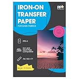 PPD 10xA4 Inkjet Premium Transferpapier für dunkles Textil, Bügeleisen...