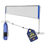 Best Sporting Volleyballnetz Outdoor 4 in 1 I Badmintonnetz 310cm breit I...