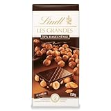 Lindt Schokolade Les Grandes Haselnuss Feinherb Tafel | Ganze Nüsse und...