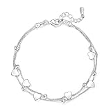 GUROTD Silber Armband für Damen Silberarmband Damen 925 Silber Herz...