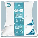 Sandaro Home Kopfkissen 80x80 Daunen-Federnkissen 2er Set, 80 x 80 cm 3...