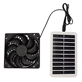 Solarpanel-Lüfter-Set, 3 W, Solarbetriebener Abluftventilator, Tragbarer...