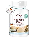 Yamswurzel-Extrakt 500 mg - 60 Kapseln Wild Yams mit 20% Diosgenin-...