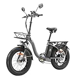 KIMDYMA B20 Falt-E-Bike - 250W, 48V 15Ah Akku, bis 100km, 20'×4.0 Fat...