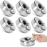 6 Stücke 10cm Aschenbecher Edelstahl Aschenbecher mit Deckel Moderne...