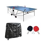 sweeek - Indoor-Tischtennisplatte mit 2 Schlägern und 3 Bällen, für den...