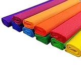 Netuno 10 Rollen Krepp-Papier farbig sortiert 200 x 50 cm 10 verschiedene...