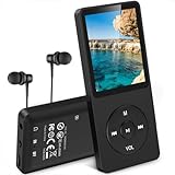 AGPTEK MP3 Player, 16GB verlustfrei MP3 mit 1,8 Zoll Bildschirm, 70 Stunden...