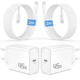 45W Ladegerät USB C Schnelladegerät mit Ladekabel für Samsung Galaxy S25...