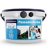 Plid® - Fassadenfarbe Außen Schiefergrau - 2,5l [WETTER & UV-BESTÄNDIG]-...