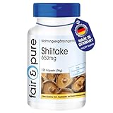 Fair & Pure® - Shiitake 650mg - 120 Kapseln - Lentinula edodes - Vitalpilz...