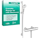 hansgrohe Crometta - Duschset mit Thermostat Ecostat 1001 CL, runder...