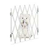 Relaxdays Hundeabsperrgitter, ausziehbar bis 96 cm, 48,5-60 cm hoch,...