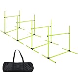 Suusolny Grün 4X Hürden für Hunde Agility-Ausrüstung Slalom Stangen...