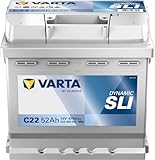 Varta Blue Dynamic 5524000473132 Autobatterien, C22, 12 V, 52 Ah, 470 A,...