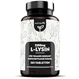 L-Lysin Tabletten Hochdosiert mit 2200 mg pro Tagesdosis - 365 Tabletten (6...