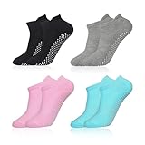 flintronic Yoga Socken, 4 Paare Antirutsch Rutschfeste Socken Sport für...