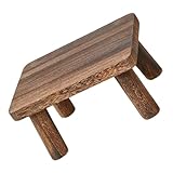 Luxshiny Holztritt für Erwachsene Stabiler Holzschemel für Schlafzimmer...