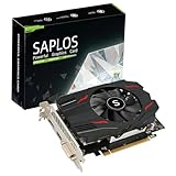 SAPLOS Radeon RX 550 Grafikkarte, 4GB, GDDR5, 128-Bit, DisplayPort DVI-D...