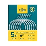 SF Vorgebundene Schlaufe zum Fliegenfischen Tapered Vorfach Nylon (6...