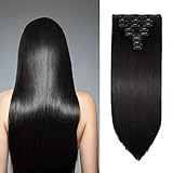 Extensions Clip in Extensions Echthaar 8 Teile 60cm Haarverlängerung...