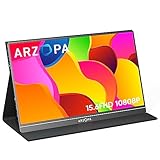 ARZOPA Portable Monitor, 15.6 Inch 1080 FHD Portable Monitor with External...
