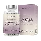 Magnesium Bisglycinat Hochdosiert 2505mg | 300mg Elementares Magnesium,...