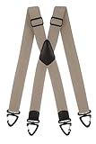 Olata Robuste X-Hosenträger mit Kunststoff-Karabinerhaken – 4 cm Breit,...