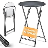 KESSER® Stehtisch Bistrotisch mit PVC-Platte | Wetterbeständiger...