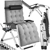 tectake® Sonnenliege klappbar, Liegestuhl, Gartenliege stufenlos...