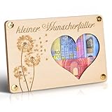 Geldgeschenk Holz Grußkarte im Kleinforma, Wunscherfüller Geschenk für...