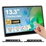 Missun Monitore Tragbarer Touchscreen 13,3 Zoll, Full HD 1920×1080 IPS...
