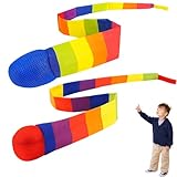 ZocRjvN Regenbogenball, 2 Stück Flummi Mit Schweif Für Gartenspiele Für...