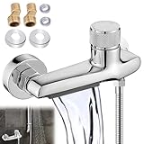 Badewannenarmatur Wasserfall Mischbatterie, Duscharmatur Thermostat mit 2...
