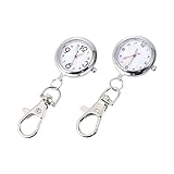 Healvian 2 Stück Taschenuhr Keychain Pflege Uhr mit Schlüsselschließe...