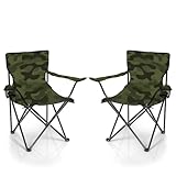 BigDean 2X Faltstuhl Tarnmuster Camouflage Campingstuhl Anglerstuhl mit...