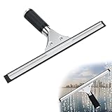 25cm Fensterabzieher Profi, Edelstahl Fensterwischer mit Gummilippe,...